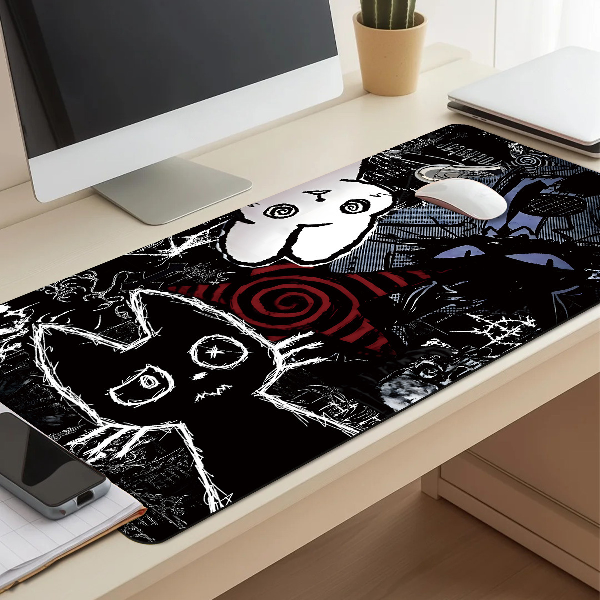 Dark Aesthetic Gothic Cat And  - đánh giá và giá Mousepad Xl Extended