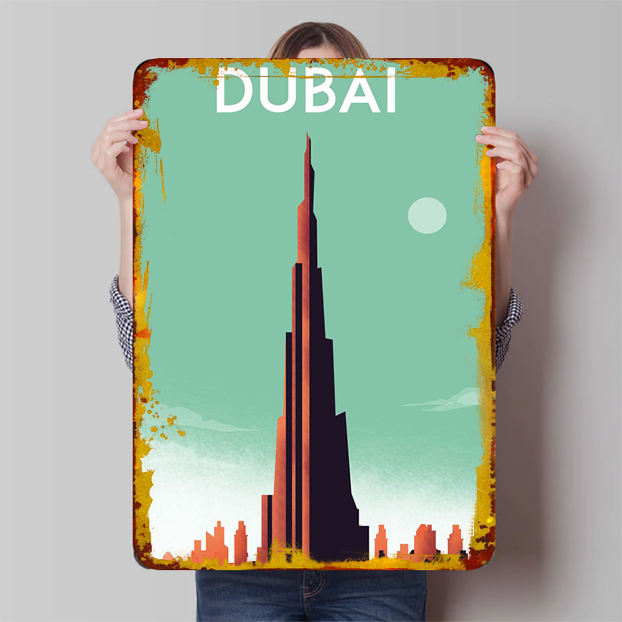 Dubai Skyline Metal Wall Art B - đánh giá và giá Home Office Dubai