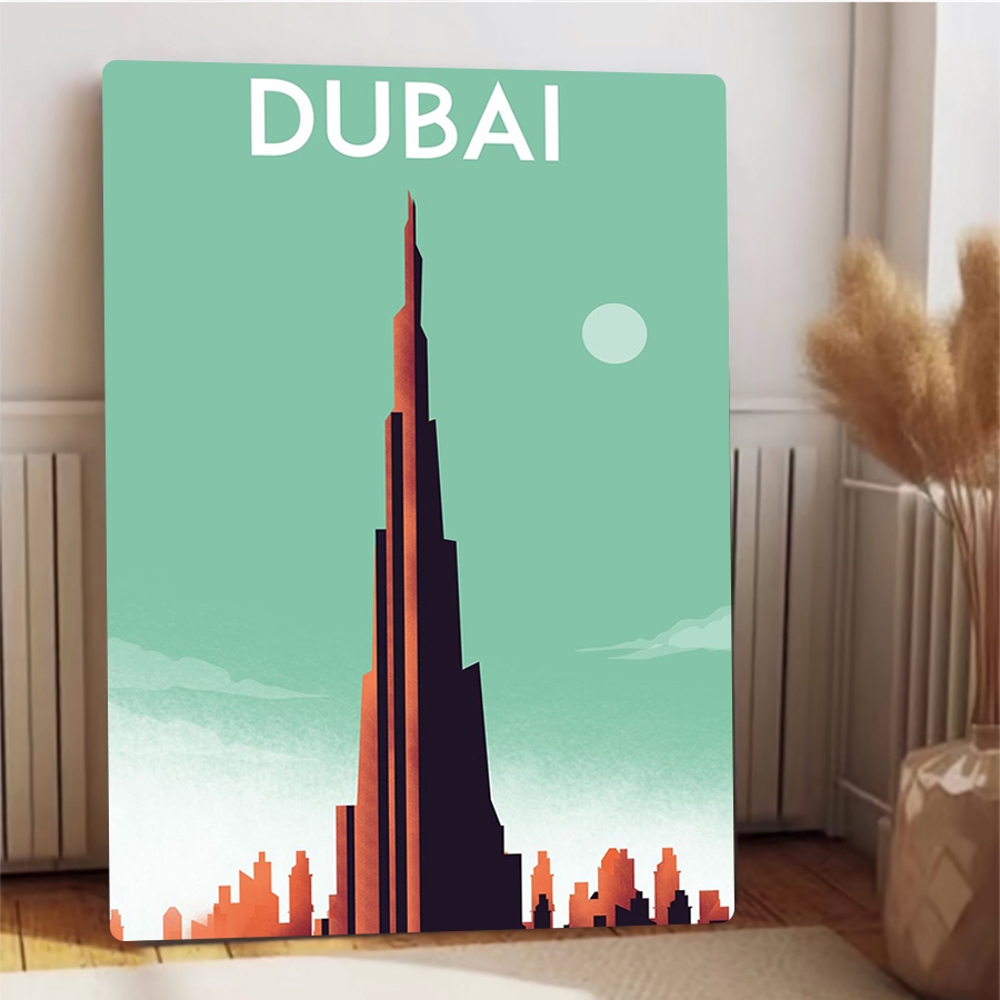Dubai Skyline Metal Wall Art B - đánh giá và giá Home Office Dubai