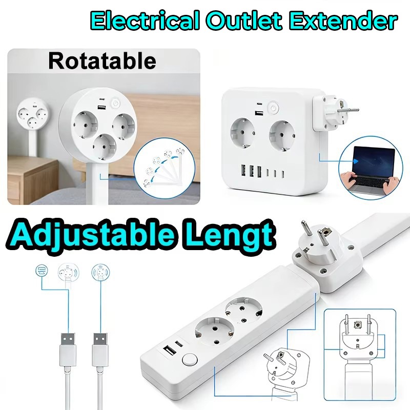 4 Styles Electrical Outlet Ext - đánh giá và giá Power Strip Desk