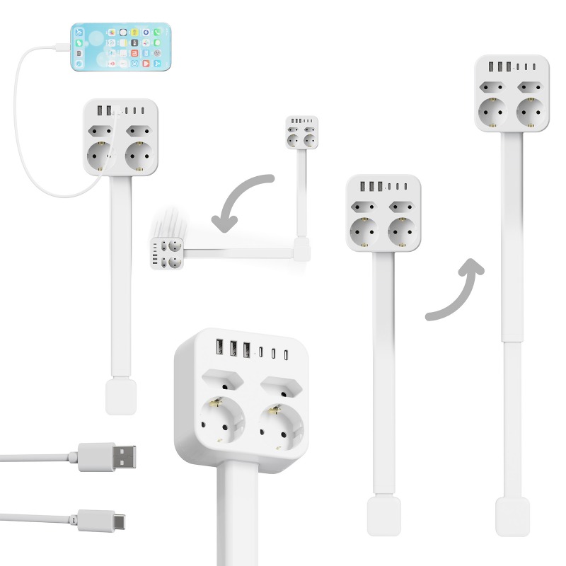 4 Styles Electrical Outlet Ext - đánh giá và giá Power Strip Desk