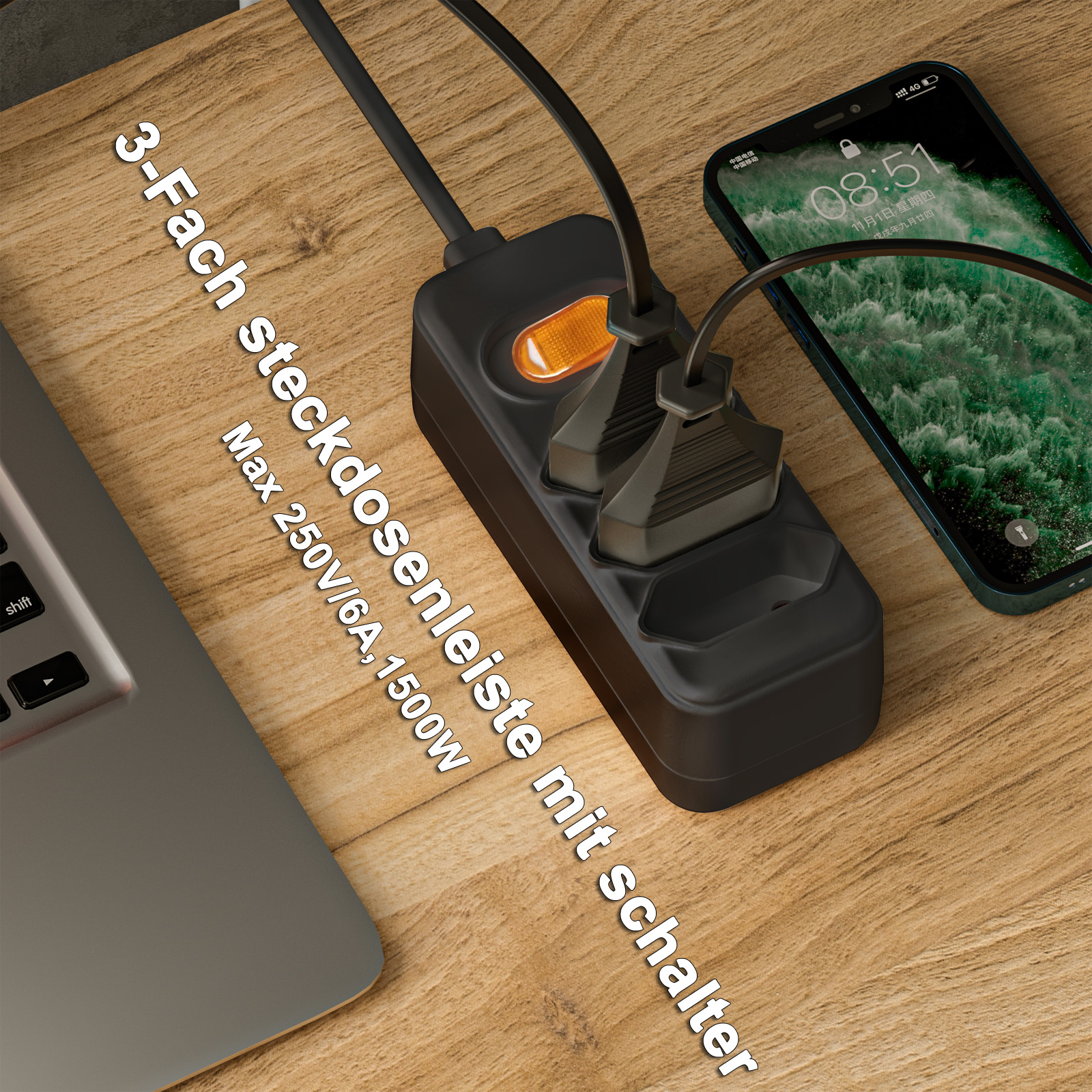 European EU 2 Prong Power Sock - đánh giá và giá Power Strip Desk