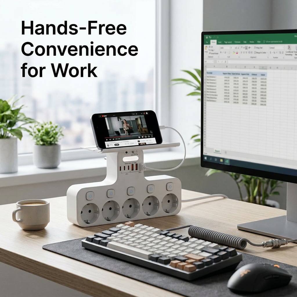 Wall Power Strip EU Plug Indep - đánh giá và giá Power Strip Desk