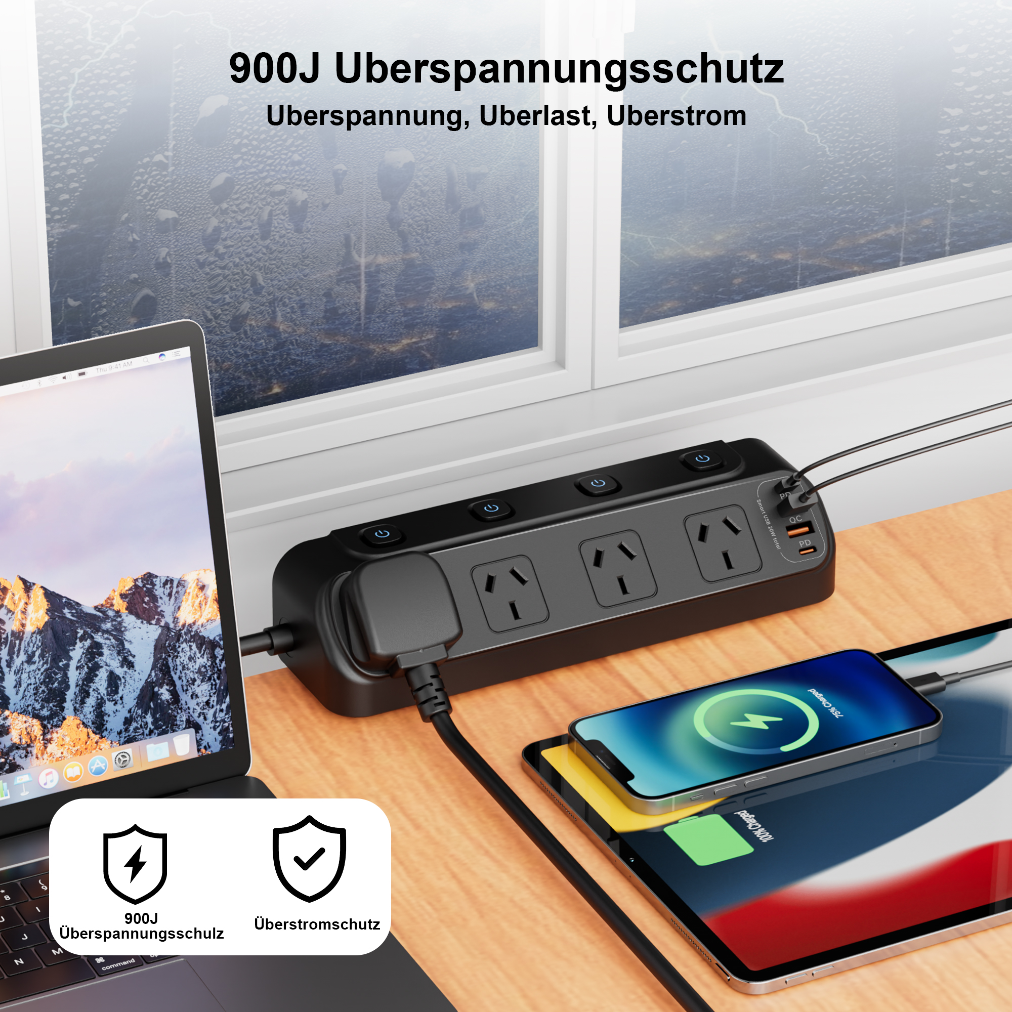 2500W Australia Au Ac Plug Mul - đánh giá và giá Power Strip Desk