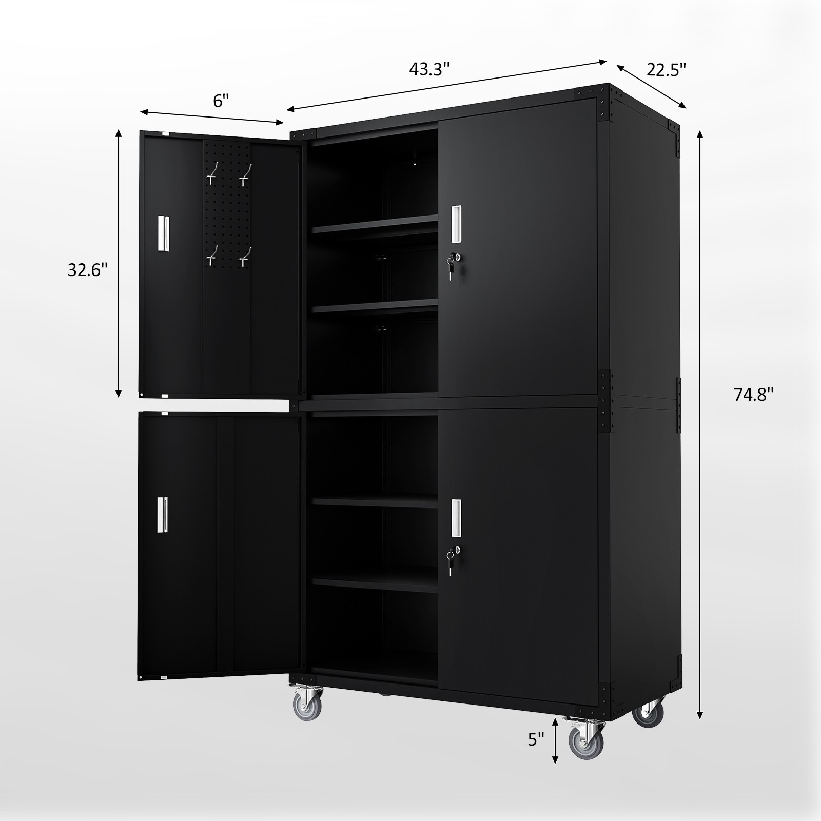 4-Door Garage Cabinet with Adj - đánh giá và giá Home Office In Living Room