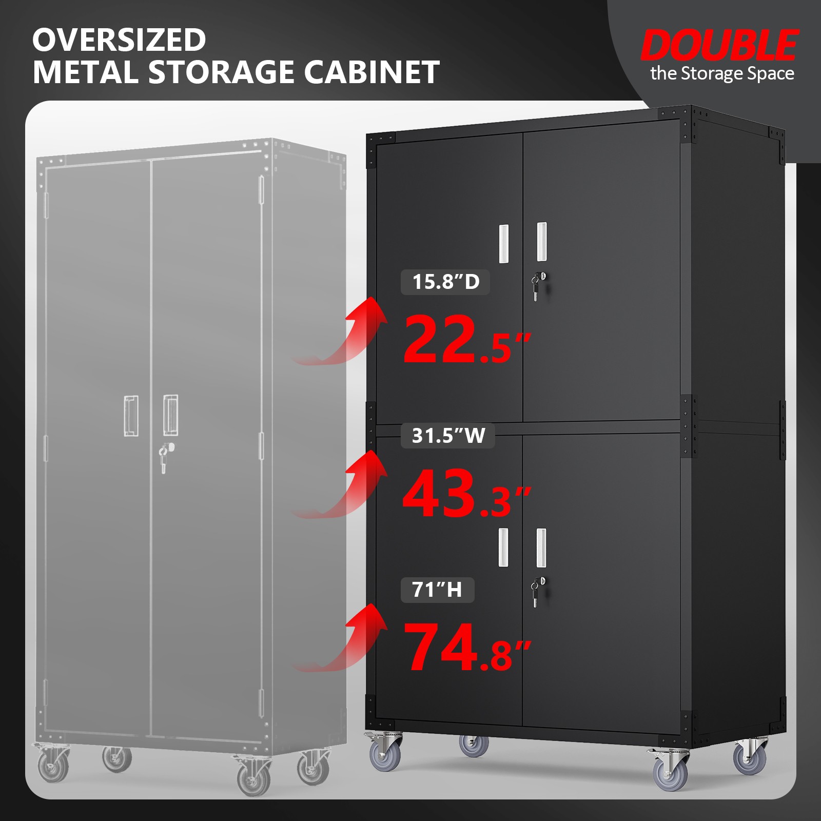 4-Door Garage Cabinet with Adj - đánh giá và giá Home Office In Living Room