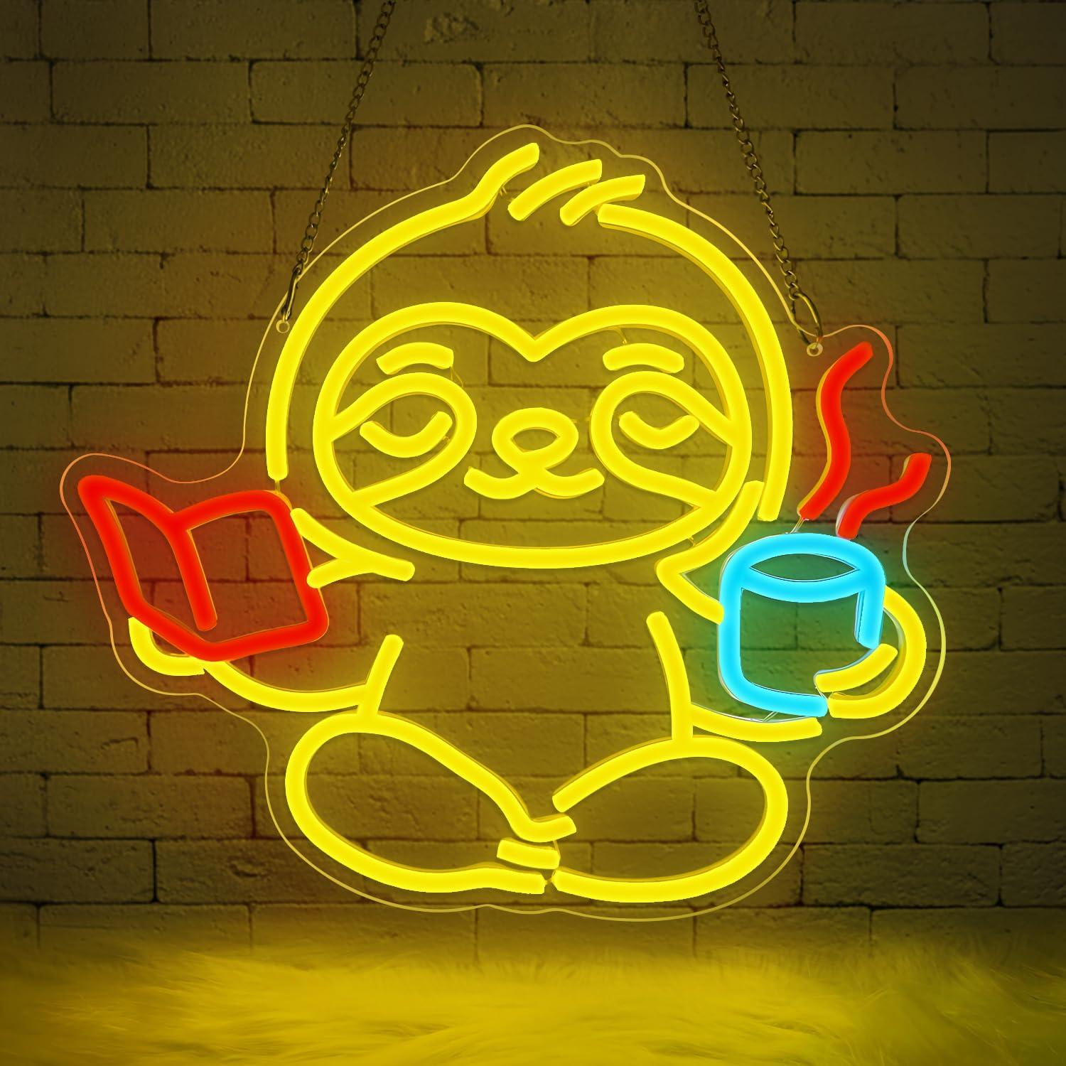 Sloth Neon Sign USB Dimmable L - đánh giá và giá Home Office In Living Room