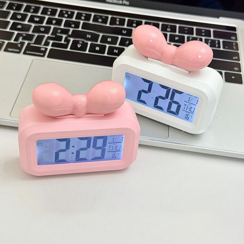 Cute Bowknot LED Digital Clock - đánh giá và giá Led Desk Clock