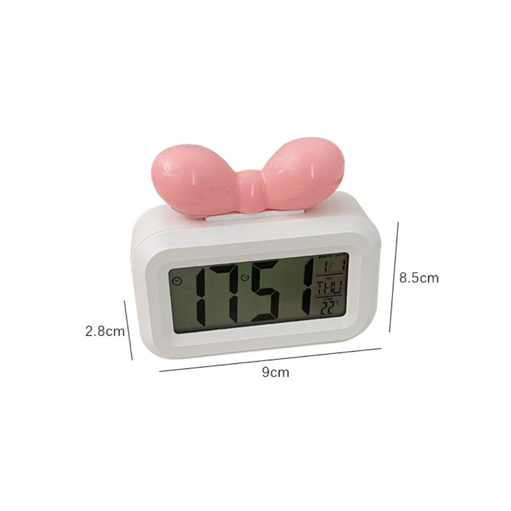 Cute Bowknot LED Digital Clock - đánh giá và giá Led Desk Clock