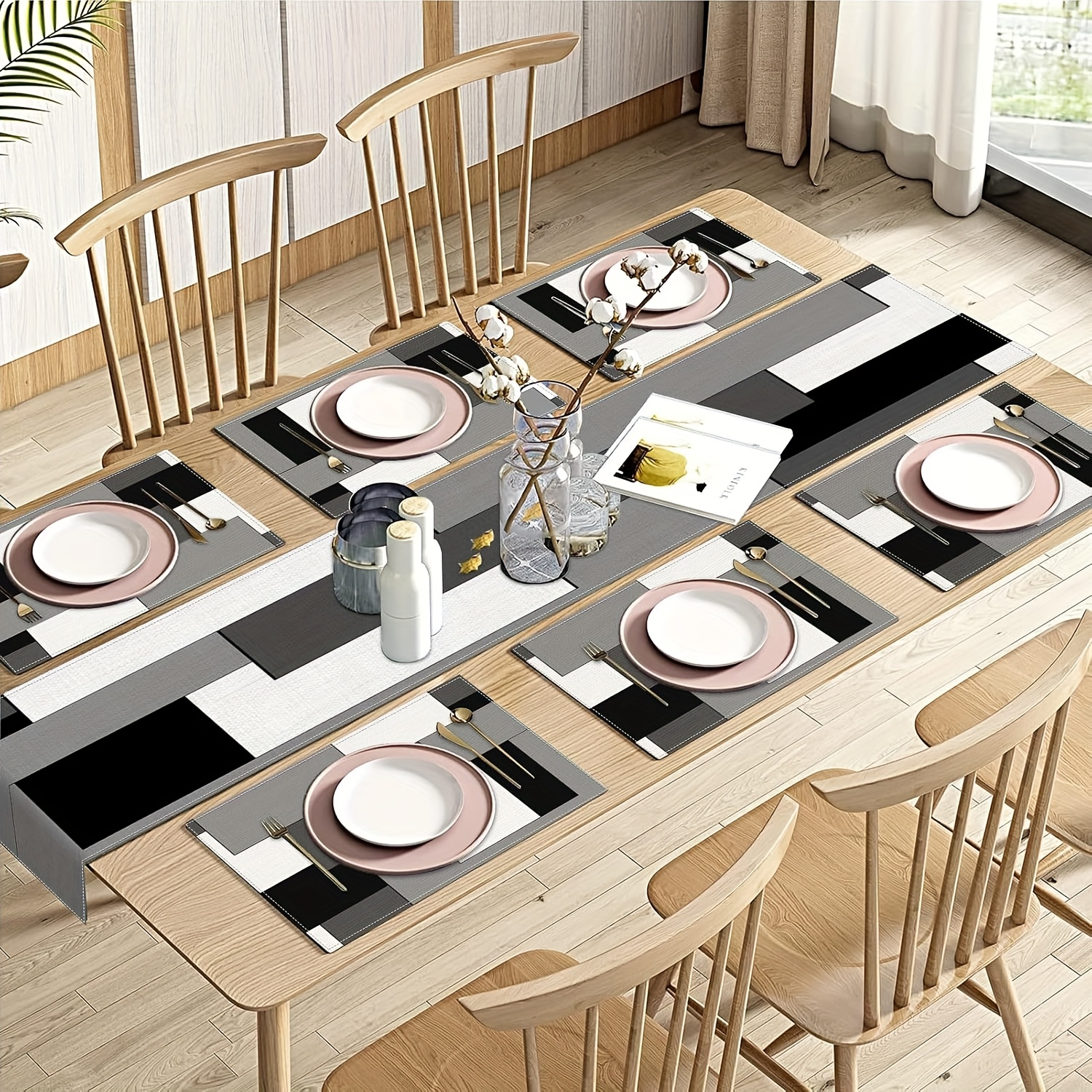 VIKAMA 5/7PC Geometric Placema - đánh giá và giá Home Office Minimalist