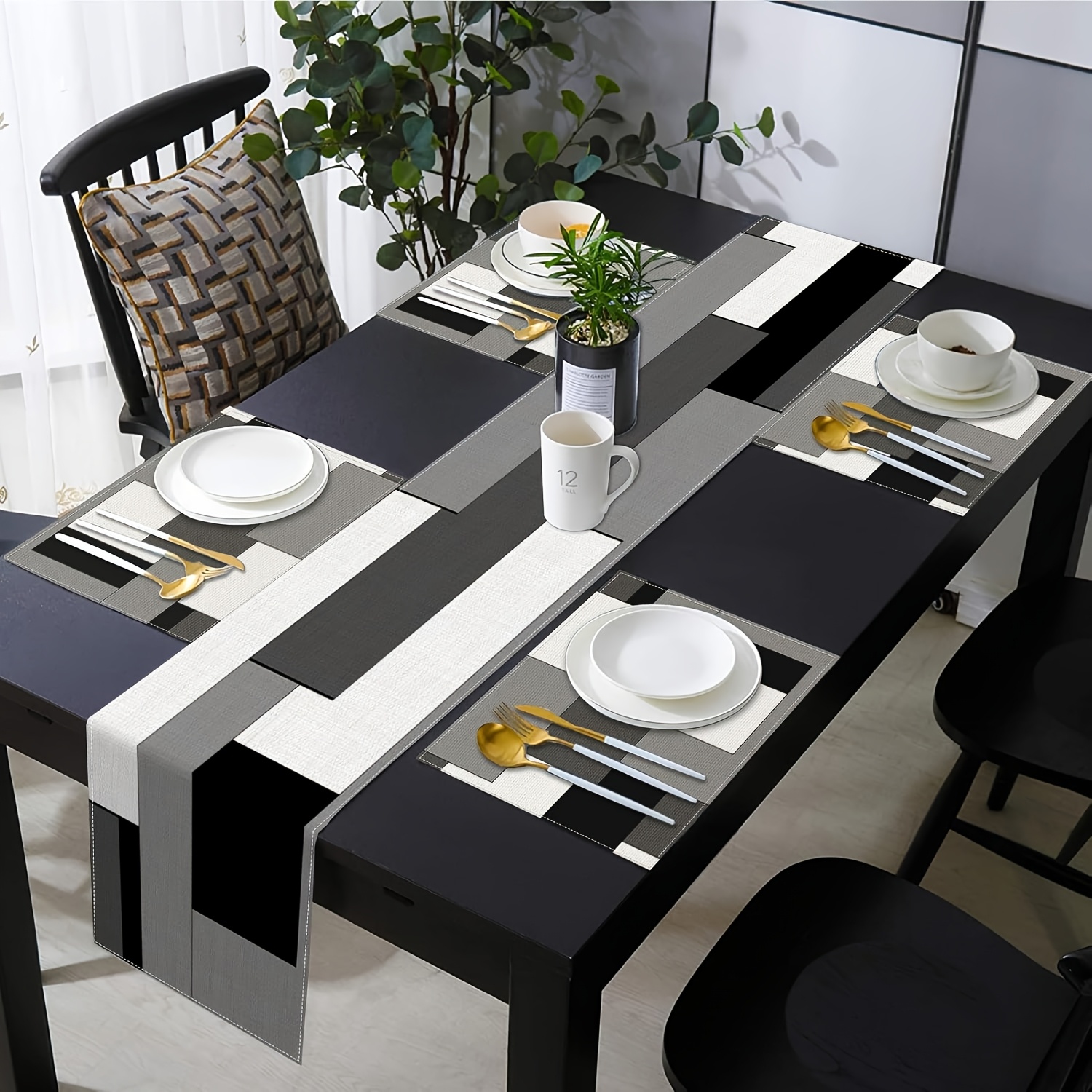 VIKAMA 5/7PC Geometric Placema - đánh giá và giá Home Office Minimalist