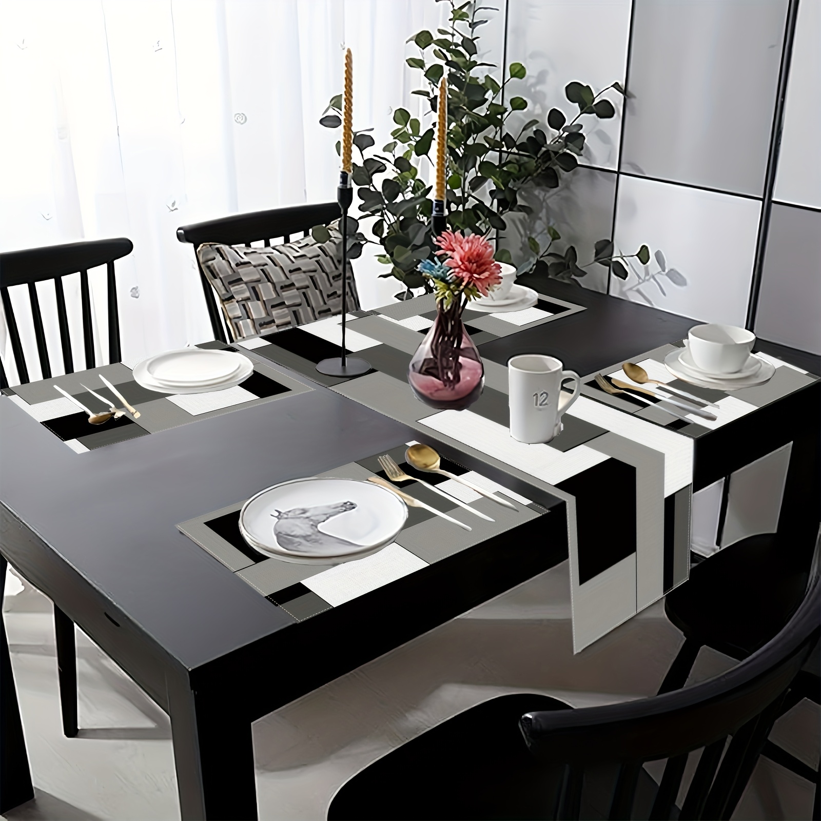 VIKAMA 5/7PC Geometric Placema - đánh giá và giá Home Office Minimalist