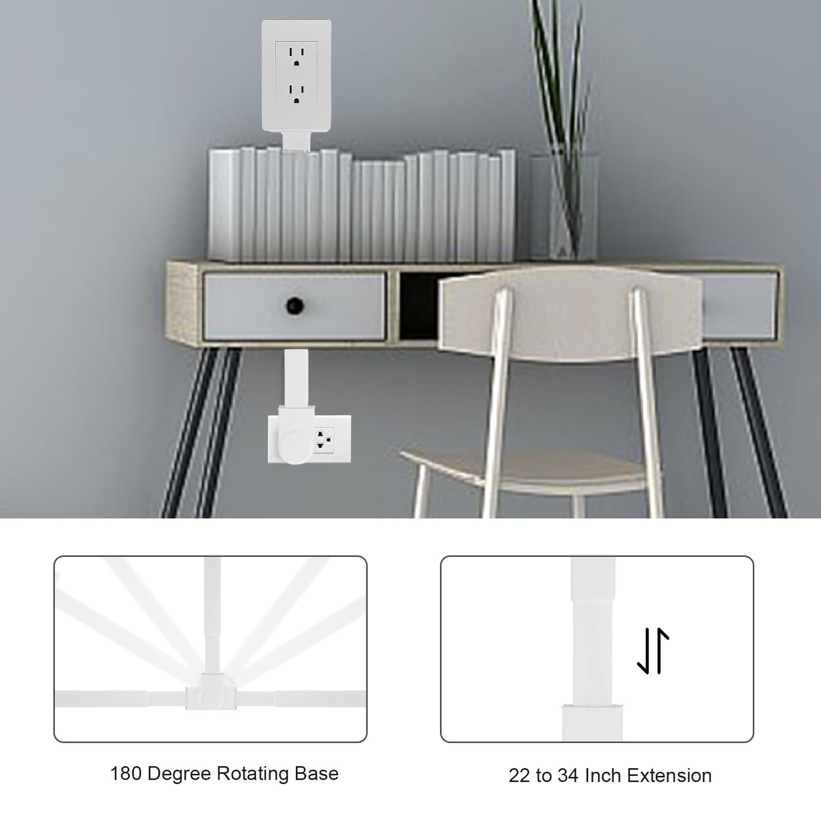 Rotatable Power Strip Flexible - đánh giá và giá Power Strip Desk