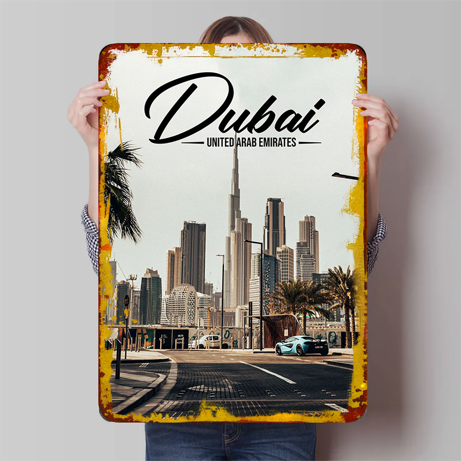 Dubai Skyline Metal Wall Art U - đánh giá và giá Home Office Dubai