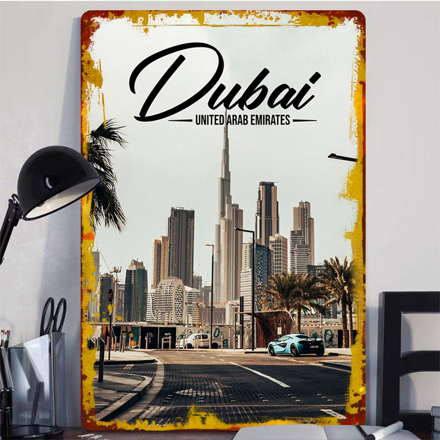 Dubai Skyline Metal Wall Art U - đánh giá và giá Home Office Dubai