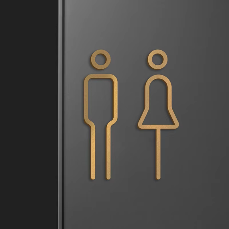 Acrylic Restroom Sign, Clear B - đánh giá và giá Home Office Icon