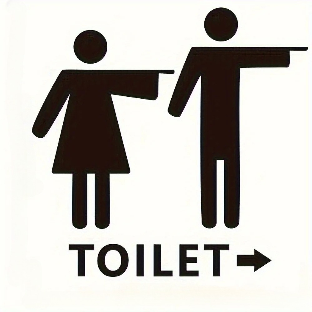Acrylic Restroom Sign, Clear B - đánh giá và giá Home Office Icon