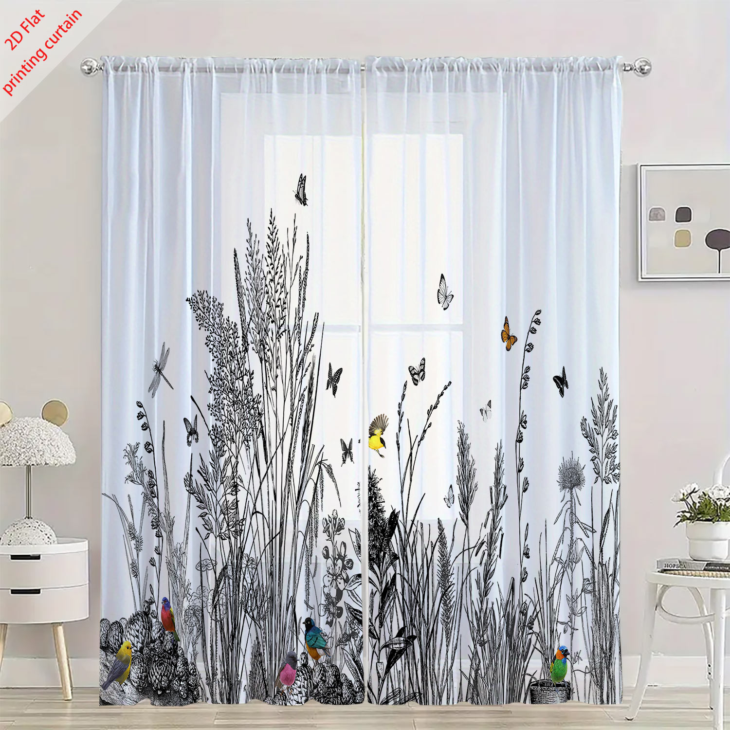 Plant printed transparent scre - đánh giá và giá Home Office With Plants