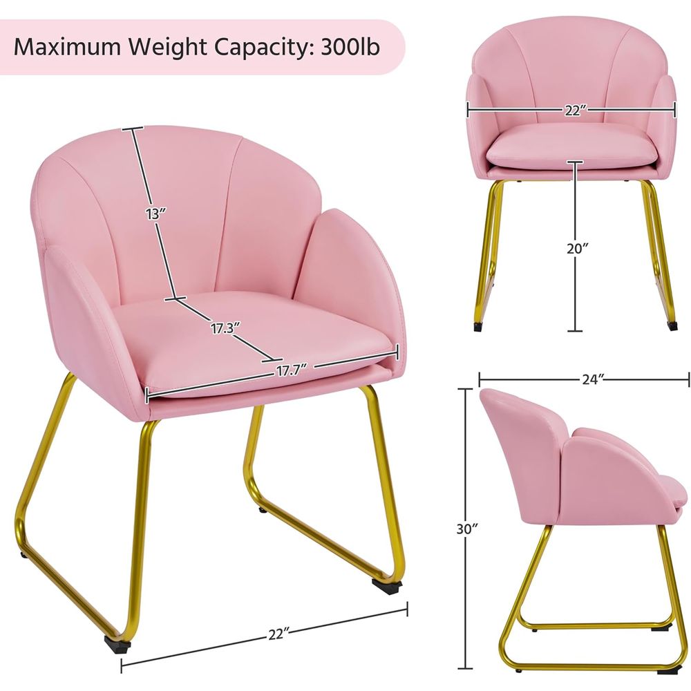 Pink PU Leather Vanity Chair w - đánh giá và giá Home Office In Living Room
