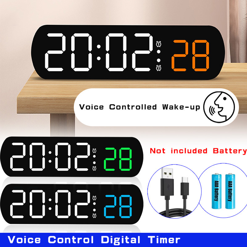 Voice Control Digital Alarm Ti - đánh giá và giá Led Desk Clock