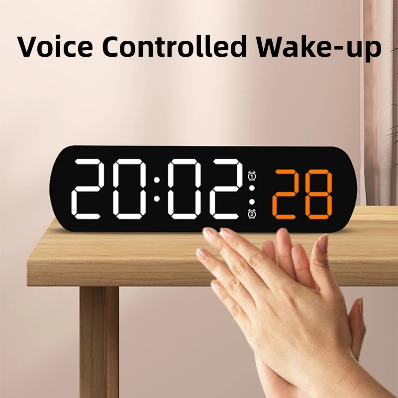 Voice Control Digital Alarm Ti - đánh giá và giá Led Desk Clock