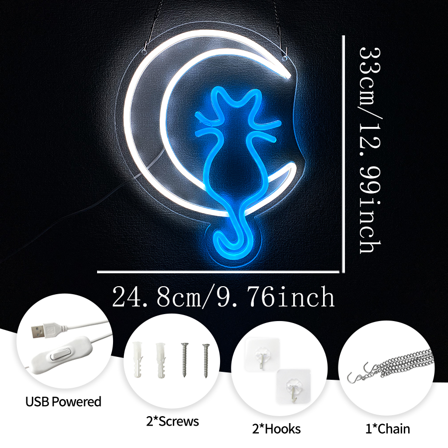 Animation Neon Sign, Moon And  - đánh giá và giá Home Office Icon