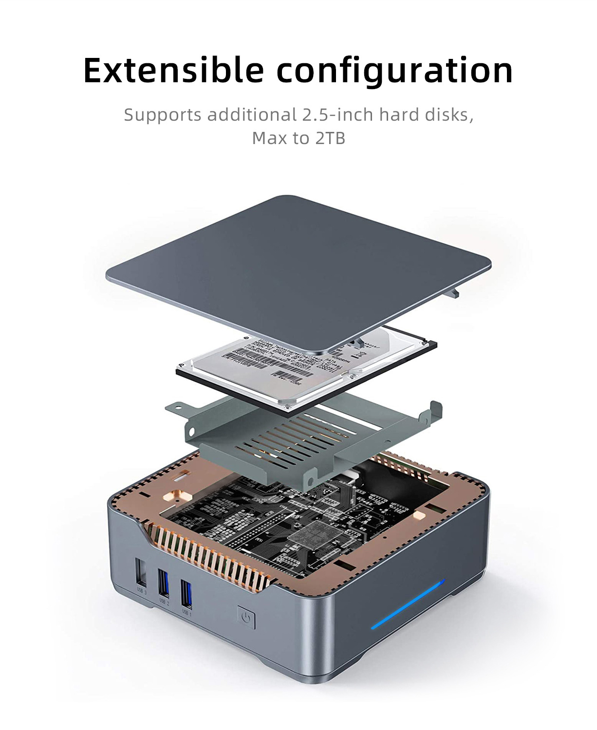 GK3V Pro mini pc Intel N5105 R - đánh giá và giá Home Office Programmer