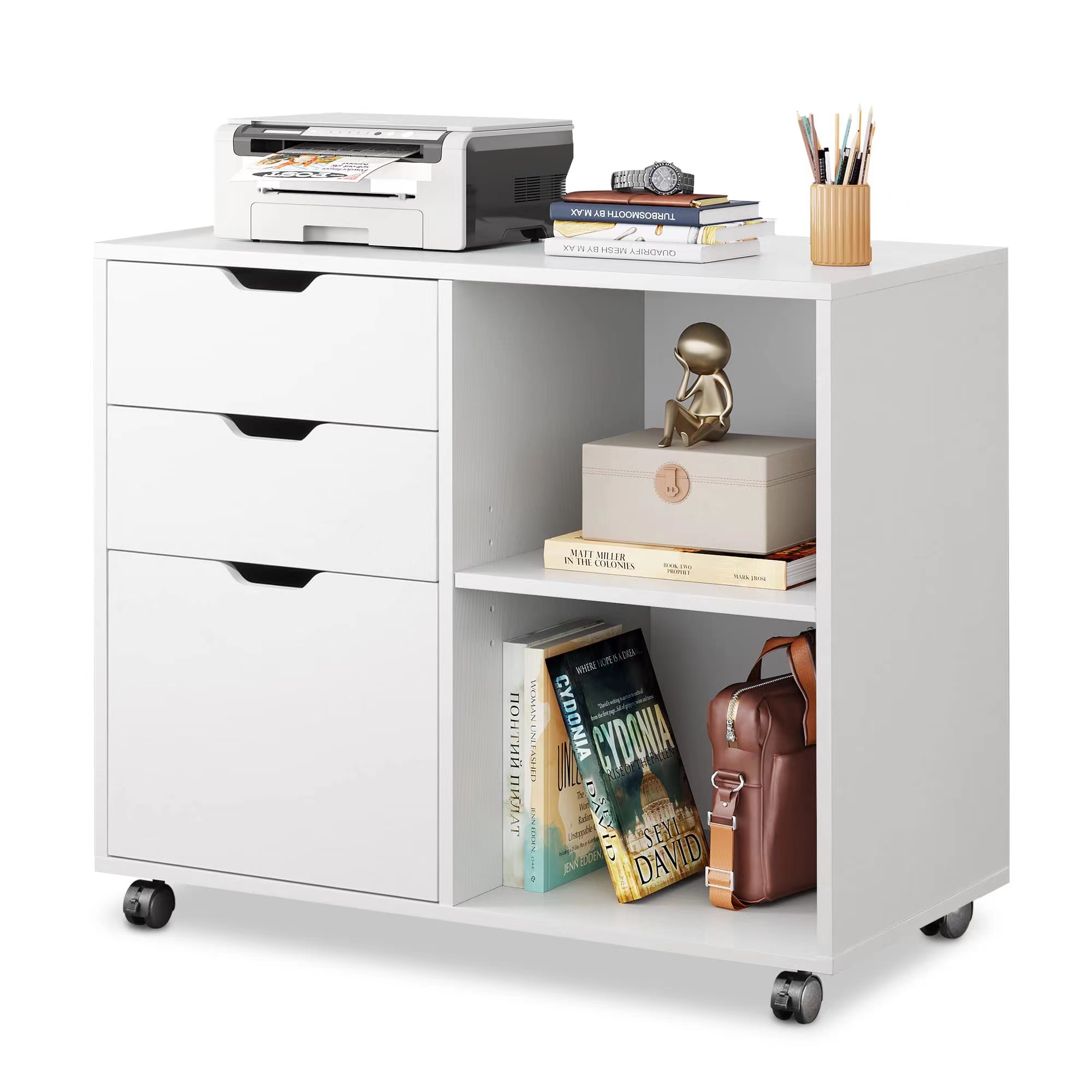 3-Drawer Wood File Cabinet, Mo - đánh giá và giá Home Office Printer