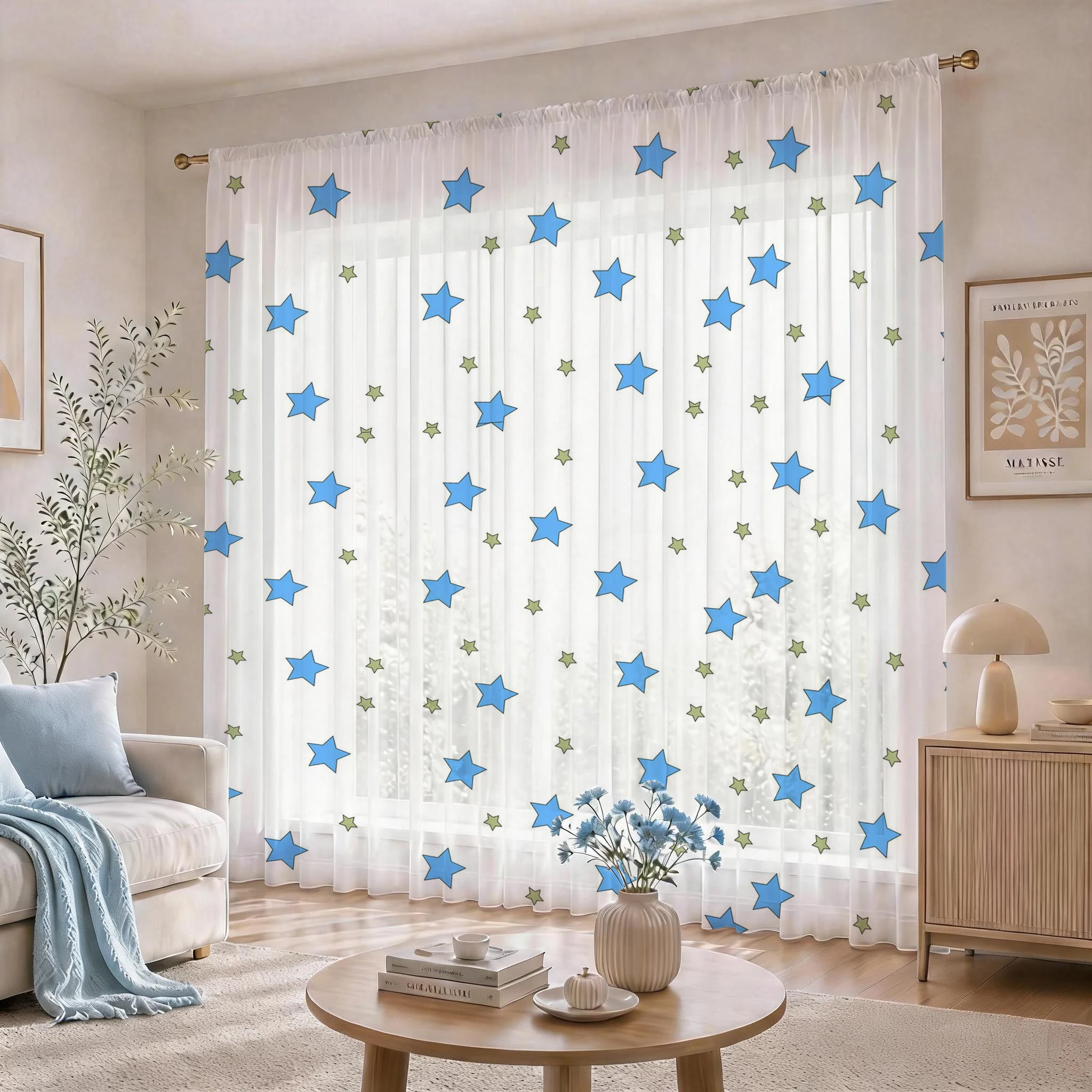 Blue Star Modern Gradient Shee - đánh giá và giá Home Office With Plants
