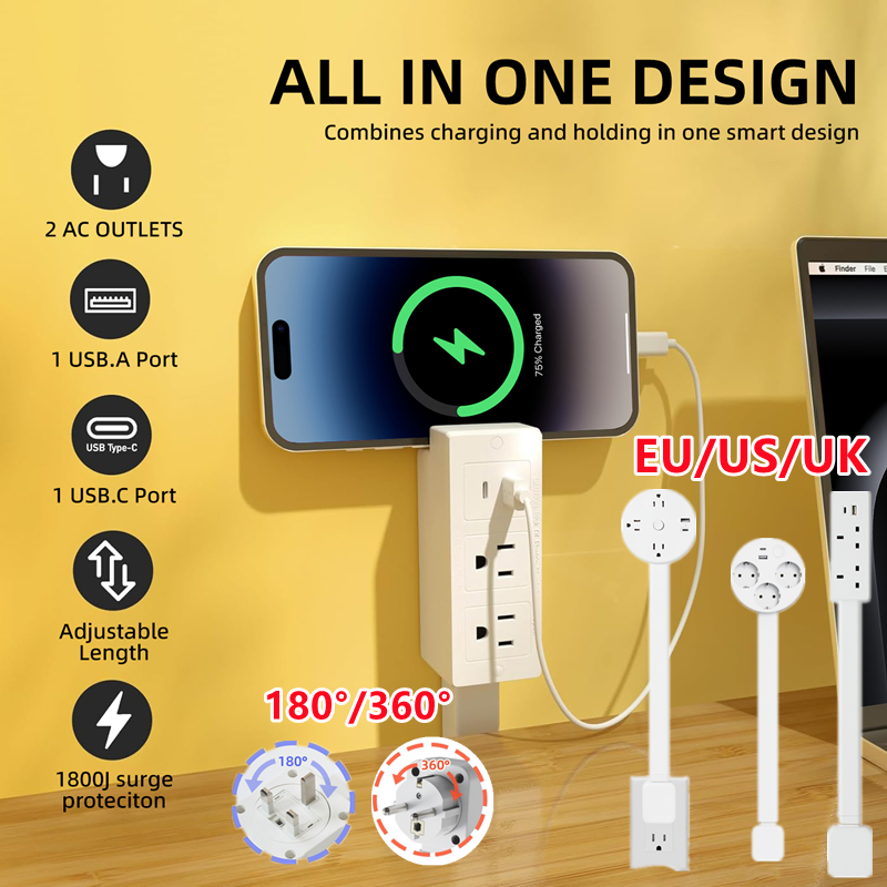 Retractable Socket Rotates Ele - đánh giá và giá Power Strip Desk