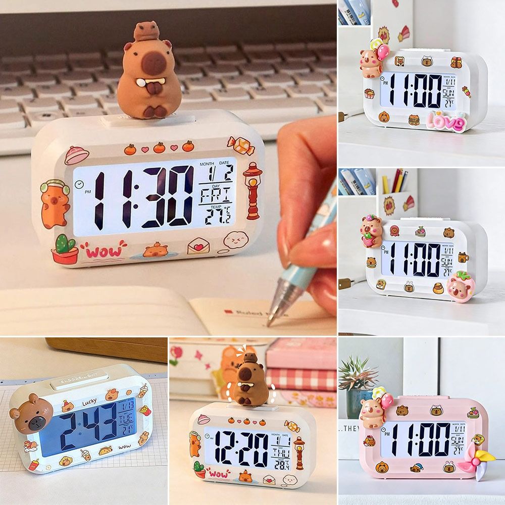DIY Cartoon LED Digital Clock  - đánh giá và giá Led Desk Clock