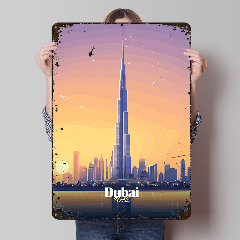 Dubai Skyline At Sunset Printe - đánh giá và giá Home Office Dubai