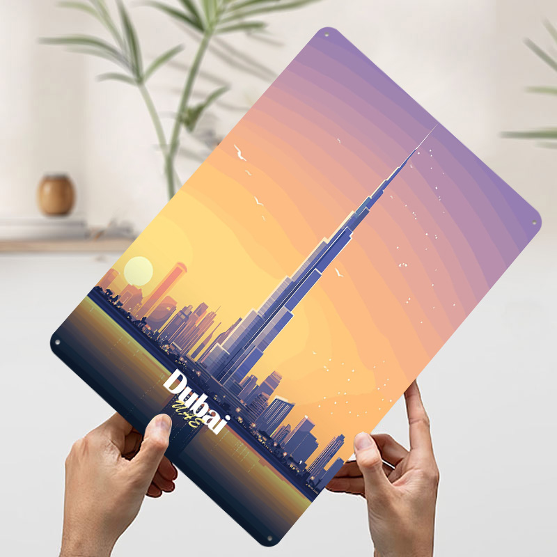 Dubai Skyline At Sunset Printe - đánh giá và giá Home Office Dubai