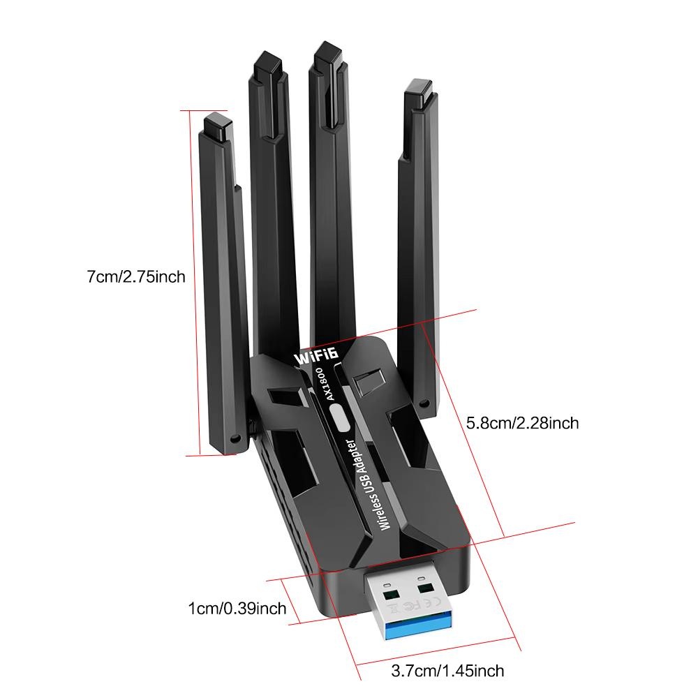 WiFi 6 USB Adapter 1800Mbps Du - đánh giá và giá Home Office Laptop