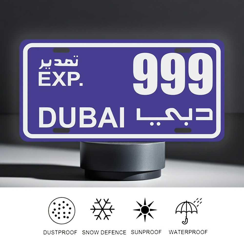 Vintage Dubai License Plate Me - đánh giá và giá Home Office Dubai
