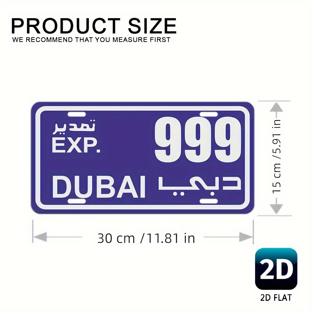 Vintage Dubai License Plate Me - đánh giá và giá Home Office Dubai