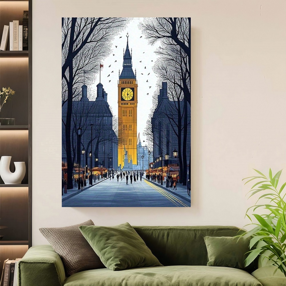 Framed London Streetscape Canv - đánh giá và giá Home Office Icon