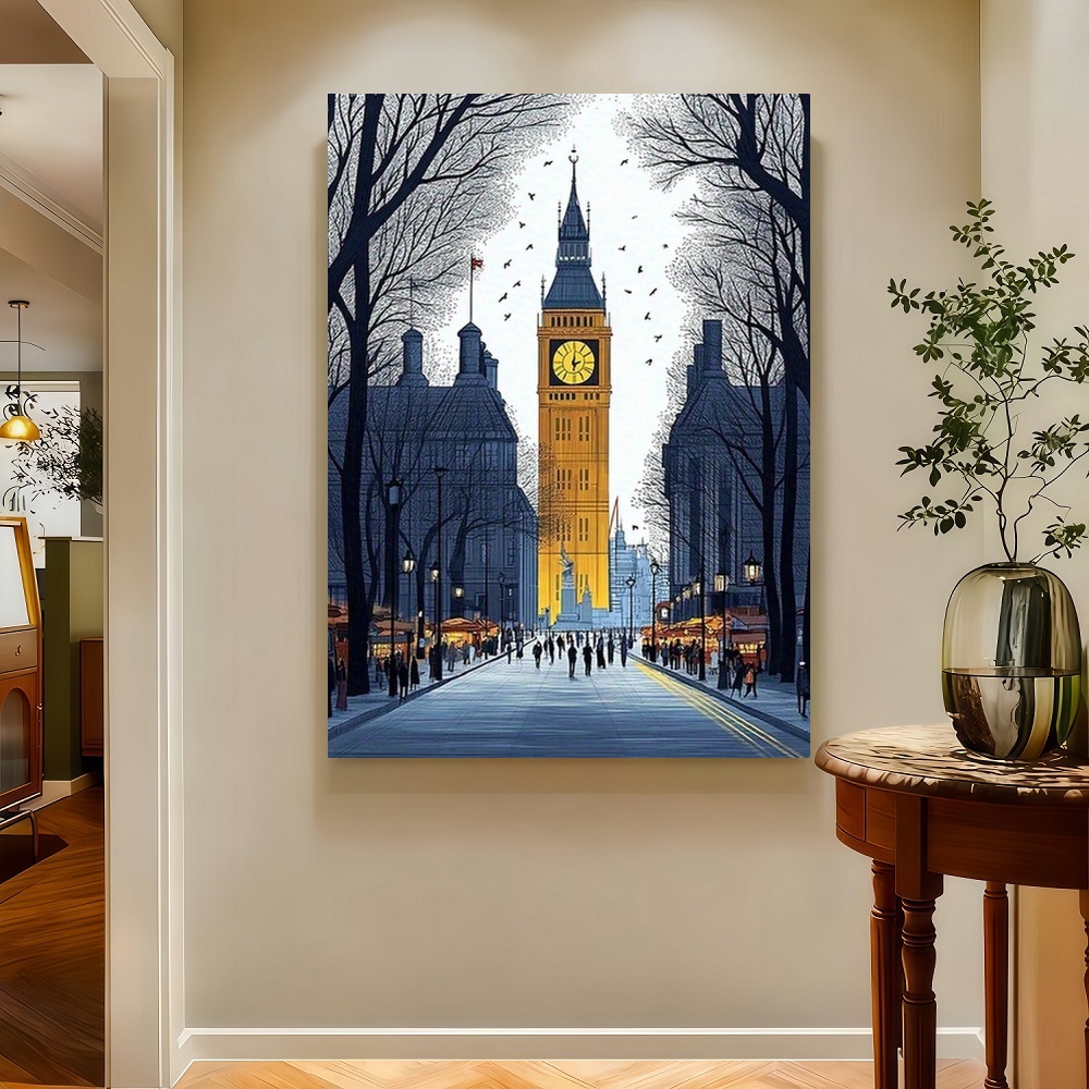 Framed London Streetscape Canv - đánh giá và giá Home Office Icon