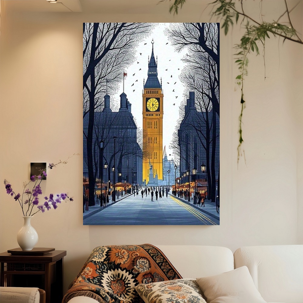 Framed London Streetscape Canv - đánh giá và giá Home Office Icon