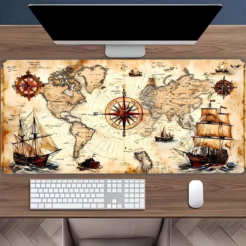 1 piece retro nautical chart d - đánh giá và giá Mousepad Xl Extended