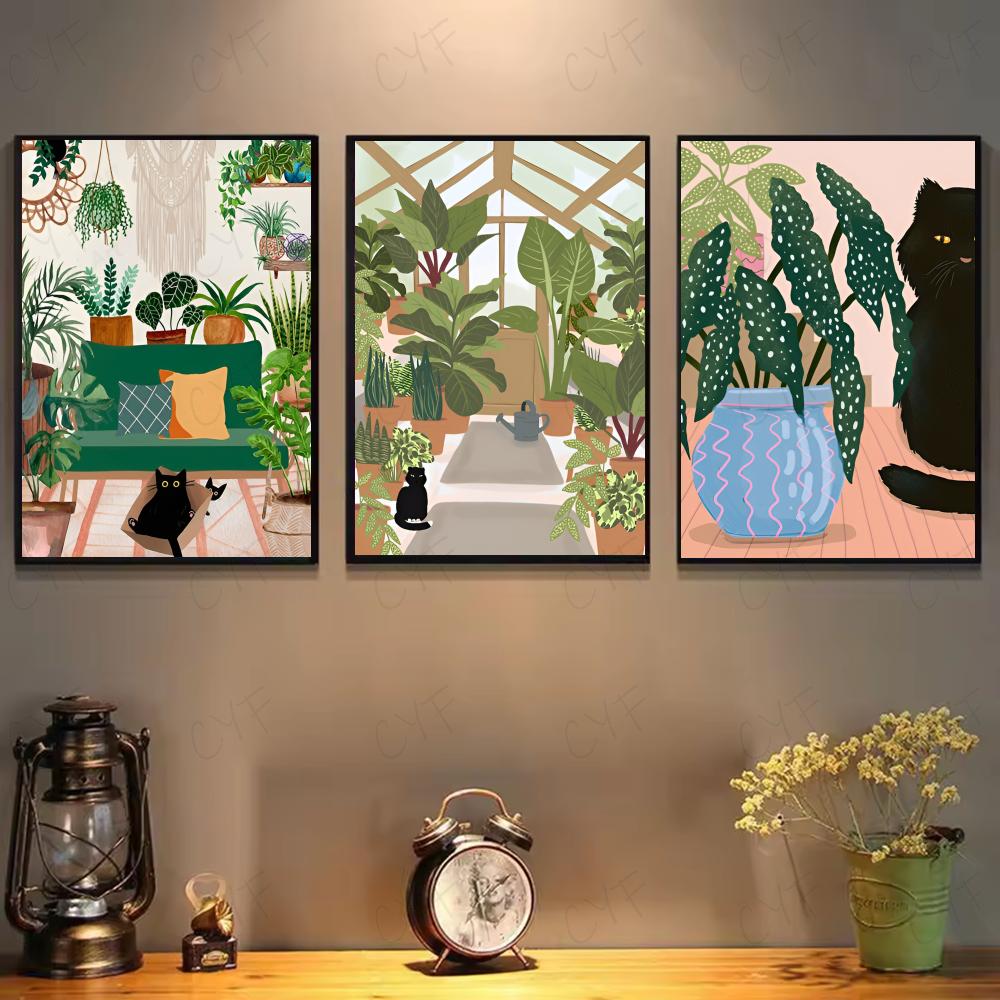 Frameless Green Plants Black C - đánh giá và giá Home Office With Plants